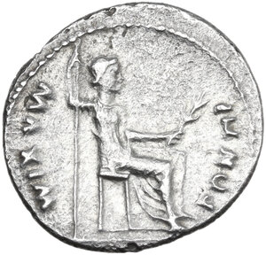 reverse: Tiberius (14-37).. AR Denarius, Lugdunum mint