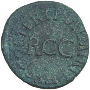 reverse: Gaius (Caligula) (37-41).. AE Quadrans, Rome mint, 40-41