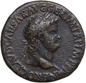obverse: Nero (54-68).. AE Sestertius, Lugdunum mint, 62-68