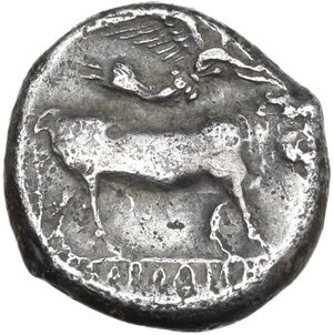 reverse: Central and Southern Campania, Neapolis. AR Nomos, c. 340-326 BC