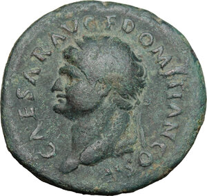 obverse: Domitian as Caesar (69-81).. AE As, 73-74