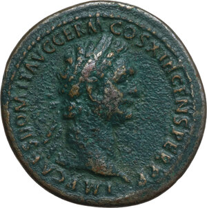 obverse: Domitian (81-96).. AE As, 87 AD