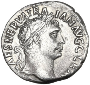 obverse: Trajan (98-117).. AR Denarius, 100 AD