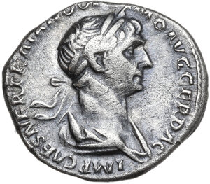 obverse: Trajan (98-117).. AR Denarius, 114-116