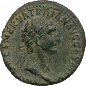 obverse: Trajan (98-117).. AE As, 98-99 AD
