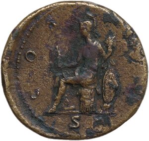 reverse: Hadrian (117-138).. AE Sestertius, Rome mint, 128-129