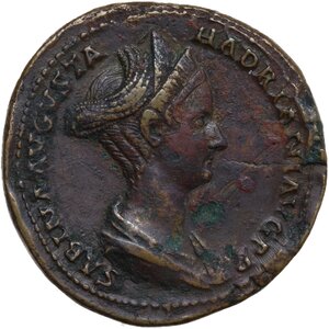 obverse: Sabina, wife of Hadrian (died in 137 AD).. AE Sestertius, Rome mint, 128-129