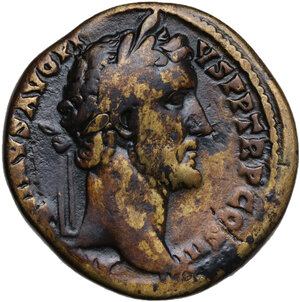 obverse: Antoninus Pius (138-161).. AE Sestertius, 144 AD