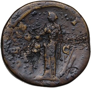 reverse: Antoninus Pius (138-161).. AE Sestertius, 144 AD