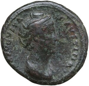 obverse: Diva Faustina I (after 141 AD).. AE As, 141 AD