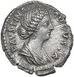 obverse: Faustina II (died 176 AD).. Denarius, circa 170-175