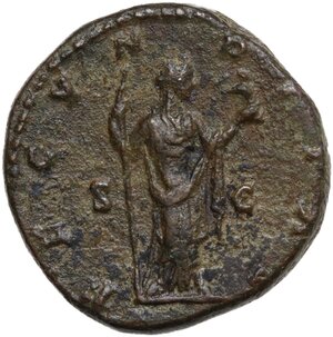 reverse: Faustina II (died 176 AD).. AE As, 161-176