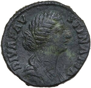 obverse: Diva Faustina II (died 176 AD).. Sestertius, Rome mint, 176-180 AD