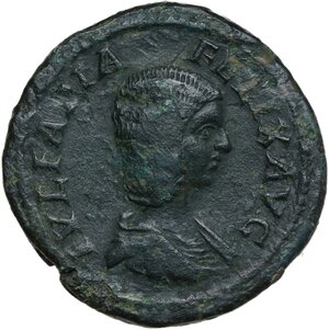 obverse: Julia Domna (died 217 AD).. AE Sestertius, struck under Caracalla, 193-196 AD
