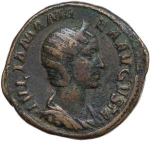 obverse: Julia Mamaea, (died 235 AD).. AE Sestertius, Rome mint, 222-235