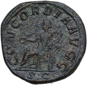 reverse: Otacilia Severa, wife of Philip I (244-249).. AE Sestertius