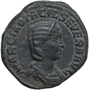 obverse: Otacilia Severa, wife of Philip I (244-249).. AE Sestertius