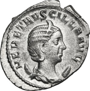 obverse: Herennia Etruscilla, wife of Trajan Decius (249-251 AD).. AR Antoninianus