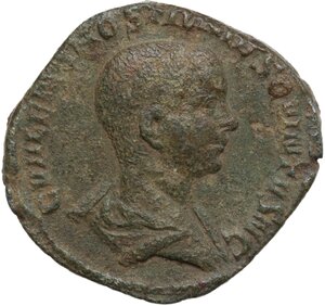 obverse: Hostilian as Caesar (251 AD).. AE Sestertius, 251 (?) AD