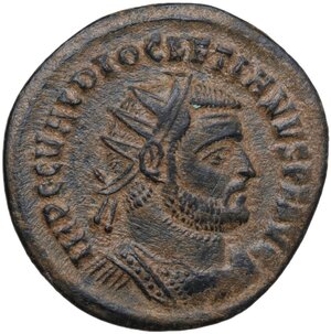 obverse: Diocletian (284-305).. AE Antoninianus, Heraclea mint, 291-292