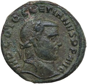 obverse: Diocletian (284-305).. AE Follis, Alexandria mint, 296 AD