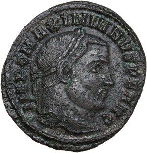 obverse: Galerius (305-311).. AE Follis, Ticinum mint, 305 AD