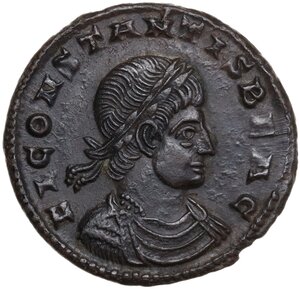 obverse: Constans as Caesar (333-337).. AE Follis. Siscia, AD 334-335