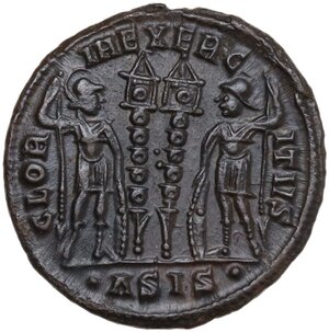 reverse: Constans as Caesar (333-337).. AE Follis. Siscia, AD 334-335