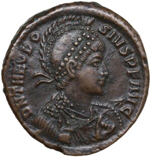 obverse: Theodosius I (379-395).. AE2, Constantinople mint, 1st officina,379-383 AD