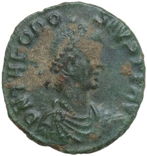 obverse: Theodosius I (379-395).. AE3, Cyzicus mint, 392-395