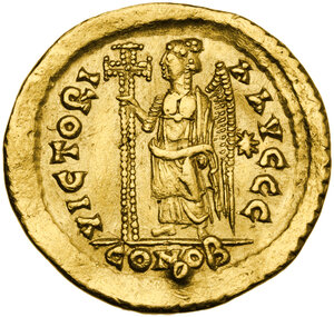 reverse: Marcian (450-457).. AV Solidus, Constantinople mint