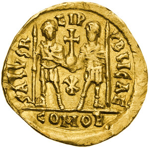 reverse: Anthemius (467-472).. AV Solidus. Rome, 12 April AD 467 - 11 July AD 472