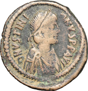 obverse: Justinian I (527-565).. AE Follis, Antioch mint, 528-532