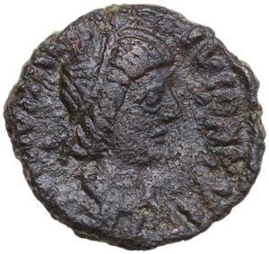 obverse: Justinian I (527-565).. AE Pentanummium, uncertain mint in Sicily, after 540 AD
