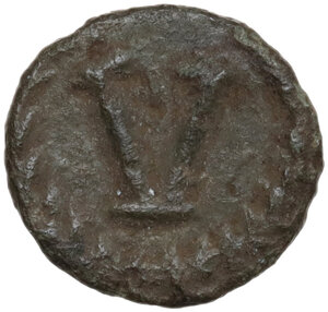reverse: Justinian I (527-565).. AE Pentanummium, uncertain mint. Struck 540-565