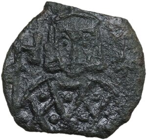 obverse: Leo V the Armenian, with Constantine (813-820). AE Follis. Syracuse mint, c. 814-815