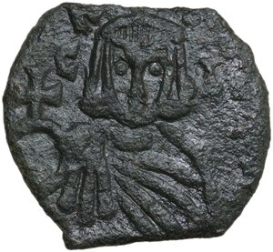 reverse: Leo V the Armenian, with Constantine (813-820). AE Follis. Syracuse mint, c. 814-815