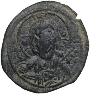 obverse: Anonymous Folles. Temp. Nicephorus III (circa 1078-1081).. AE Follis. Constantinople mint