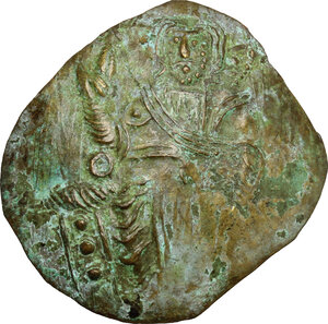 obverse: Manuel I Comnenus (1143-1180). (?).. BI Aspron Trachy, Constantinople mint, 1143-1180 (?)