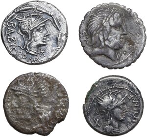 obverse: The Roman Republic. Lot of 4 unclassified AR denominations