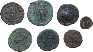 reverse: The Roman Empire.. Multiple lot of seven (7) unclassified AR/AE coins, some Provincial