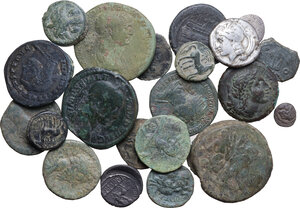 obverse: From Greek World to Byzantine Empire. Lot of twenty-three (23) coins including some AR examples