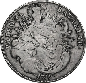 reverse: Germany. Bayern..  Maximilian III Joseph (1745-1777). AR Taler, 1769