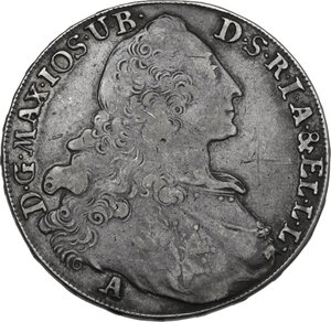 obverse: Germany. Bayern..  Maximilian III Joseph (1745-1777). AR Taler, Anberg mint, 1771 A