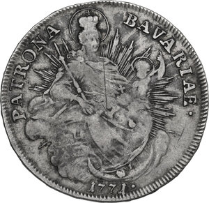 reverse: Germany. Bayern..  Maximilian III Joseph (1745-1777). AR Taler, Anberg mint, 1771 A
