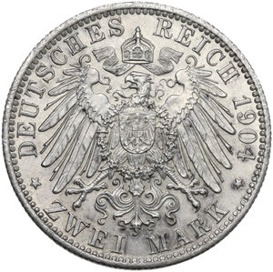 reverse: Germany. Bayern..  Otto (1886-1913).. AR 2 mark, Munich mint, 1904