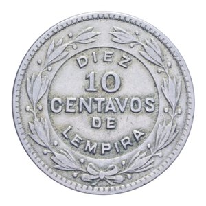 reverse: HONDURAS 10 CENT. 1922 NI. 6,82 GR. BB