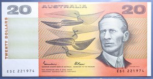 obverse: AUSTRALIA 20 DOLLARI 1989-1990 SPL