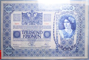 reverse: AUSTRIA 1000 KRONEN 1902 BB+