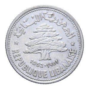 obverse: LIBANO 50 PIASTRE 1952 AG. 4,93 GR. qSPL